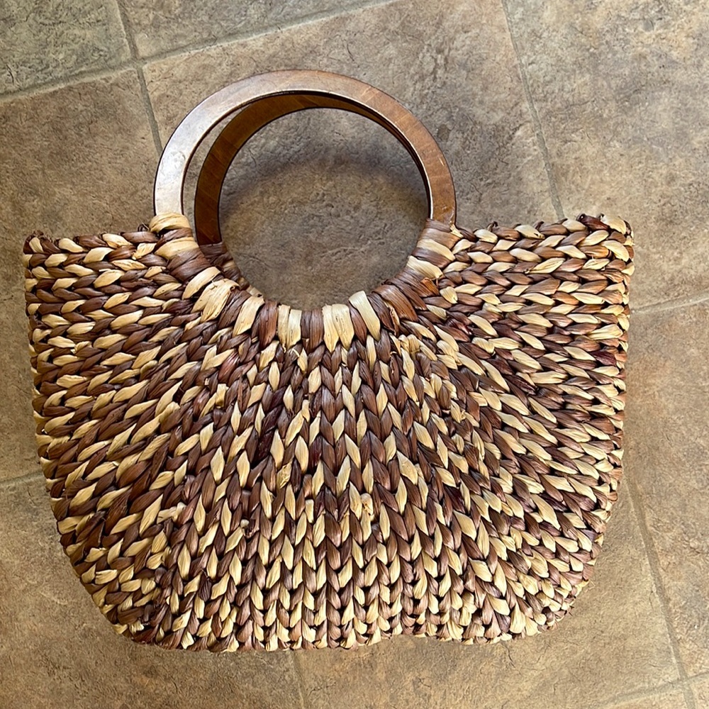 The Limited | Wicker Weekender/Beach Bag NWT